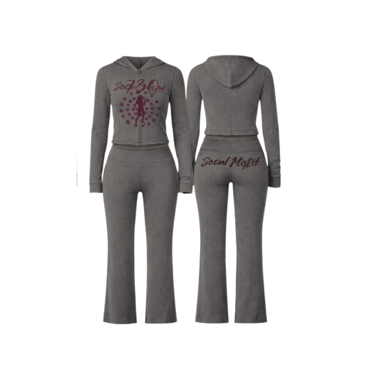 Y2K SOCIAL MISSFIT 2 PIECE LOUNGE SET