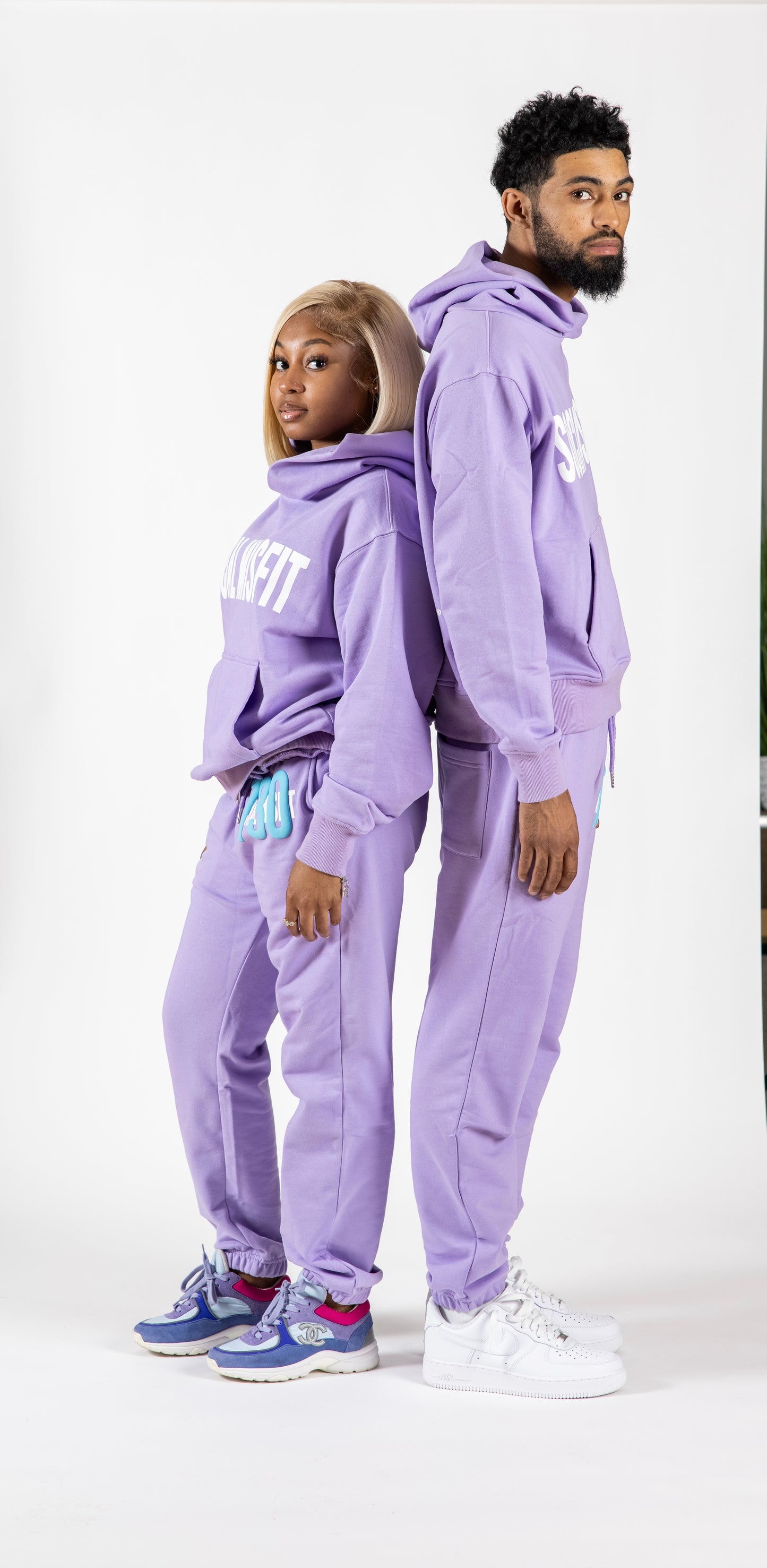 Social Misfit Purple Sweatpants