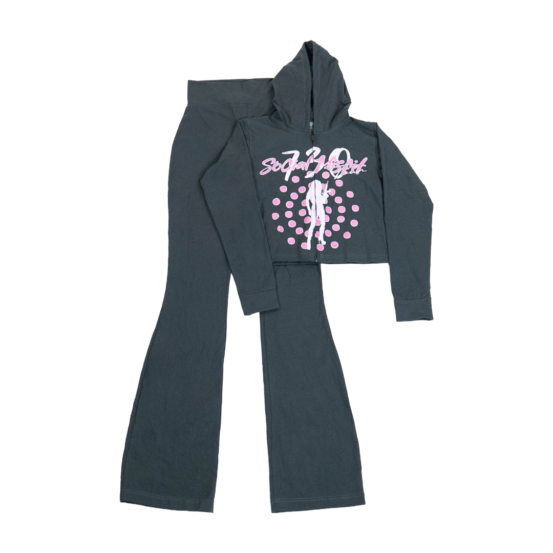 Y2K SOCIAL MISSFIT 2 PIECE LOUNGE SET