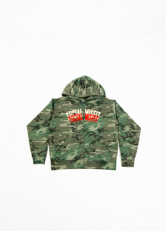 DISTORTED ZIP HOODIE