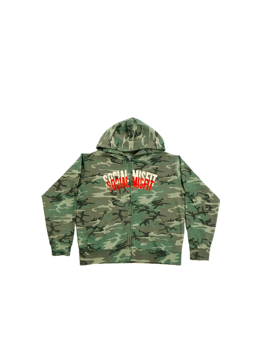 DISTORTED ZIP HOODIE