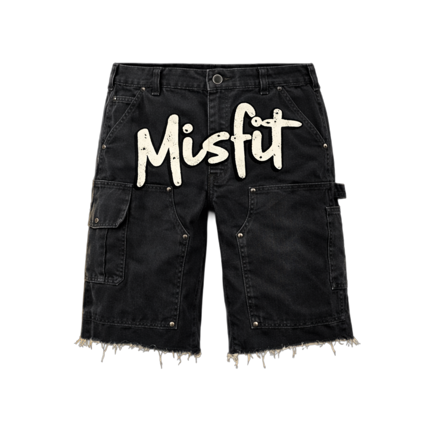 DENIM CARPENTER CARGO JEAN SHORTS