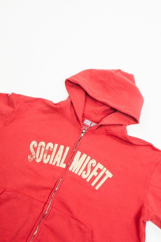 Social Misfit Zip Hoodie
