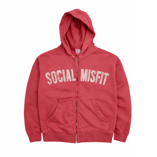 Social Misfit Zip Hoodie